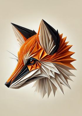 Origami Style Fox