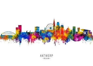 Antwerp Belgium Skyline