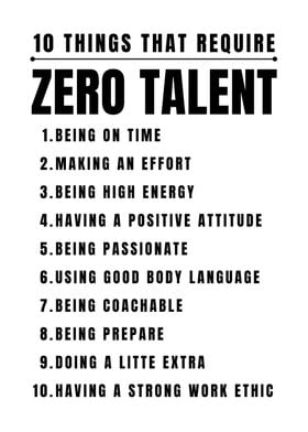 Require Zero Talent 10