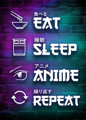 Eat sleep anime repeat