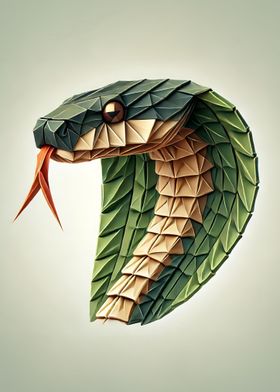 Origami Style Snake