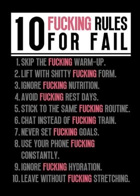 10 Rules For Fail