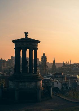 Sunset Edinburgh calton 