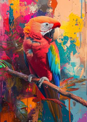 Parrot Oil Painting