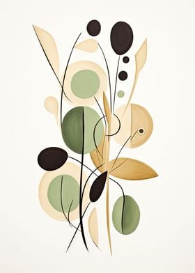 Abstract botanical boho