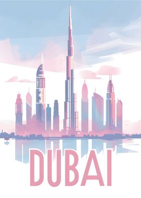 Dubai City Travel Poster