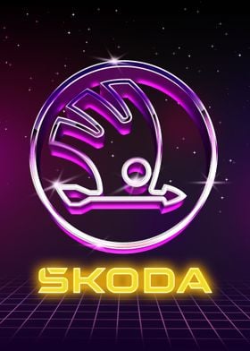 skoda retro poster