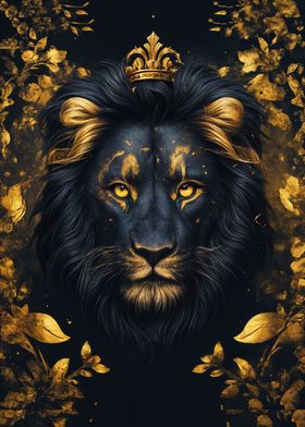 Gold Black Lion