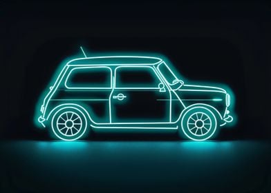 Neon Line Car 