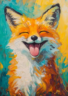 smiling fox portrait