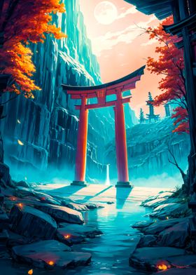 Torii Gates Anime Japanese