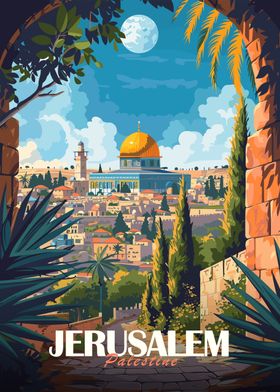 Jerusalem  Travel Poster