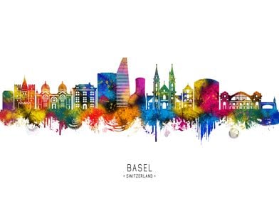 Basel Switzerland Skyline