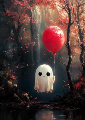 Autumn Ghost with balloon