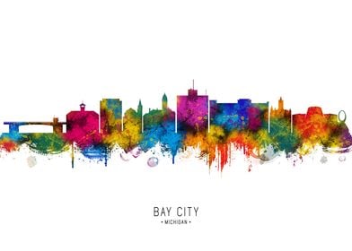 Bay City Michigan Skyline