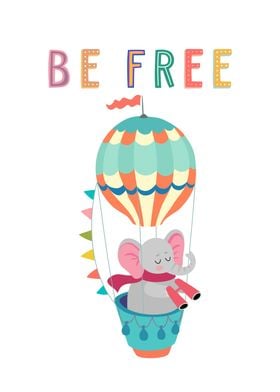 Be Free Elephant Kids Room