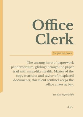 Office clerk dictionary 