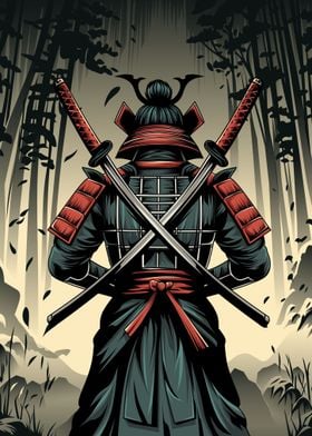 Samurai Warrior back view