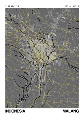 Malang Map Poster