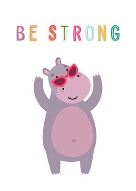 Be Strong Hippo Kids Room