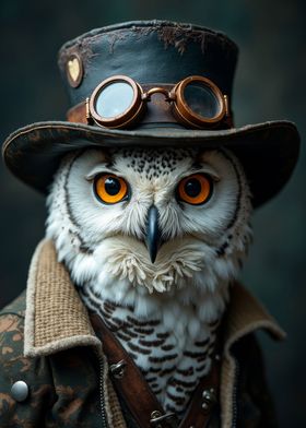 Vintage Steampunk Owl