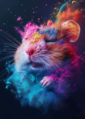 Colorful Powdered Hamster