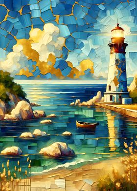 Lighthouse Kintsugi Art