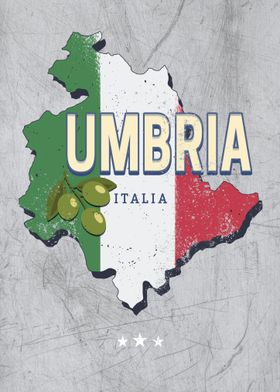 Umbria Italy Region Map