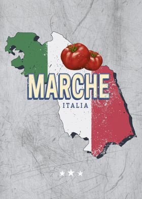 Marche Italy Region Map