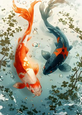 Yin and Yank Koi Fish