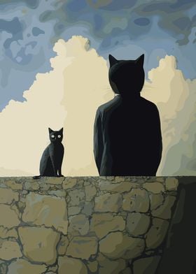 Two Cats Rene Magritte Art