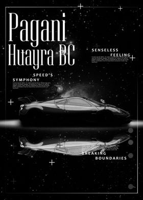 Pagani Huayra BC BW Art