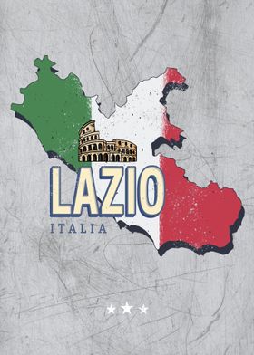 Lazio Italy Region Map