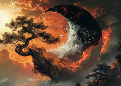 Fantasy Yin Yang Landscape