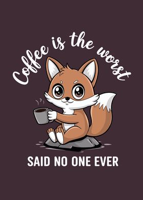 Happy Coffee Fox