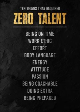 zero talent