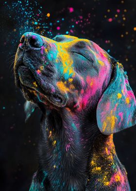 Colorful Powdered Dog