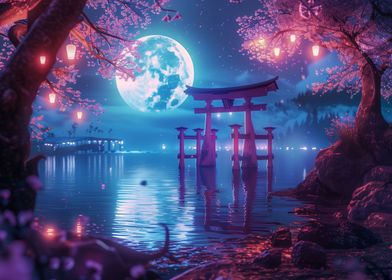 Moonlit Torii