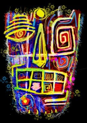 abstract facemask art