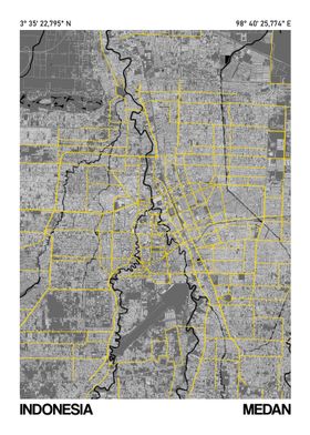 Medan Map Poster