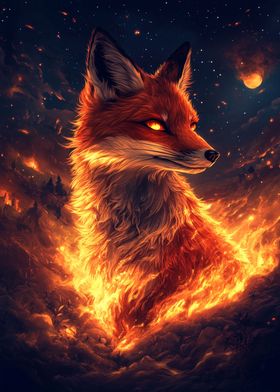 Fire Light Eyes Fox