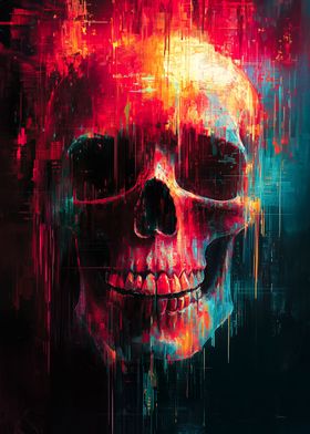 Abstract Skull Digital Art