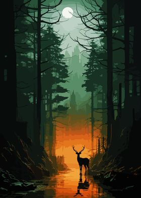 Deer In The Night