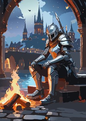 Knight by the Fire