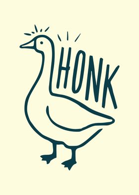 Honking Goose Illustration