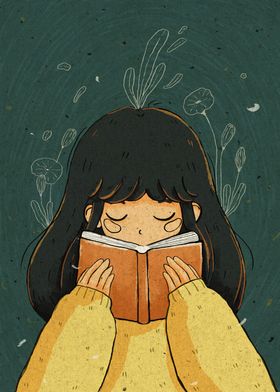 Girl Reading Book