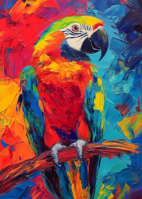 Colorful Macaw Painting