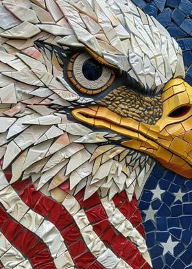 Patriotic Eagle Mosaic