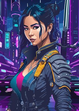 Cyberpunk Female Warrior