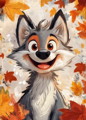 Autumn Wolf Art